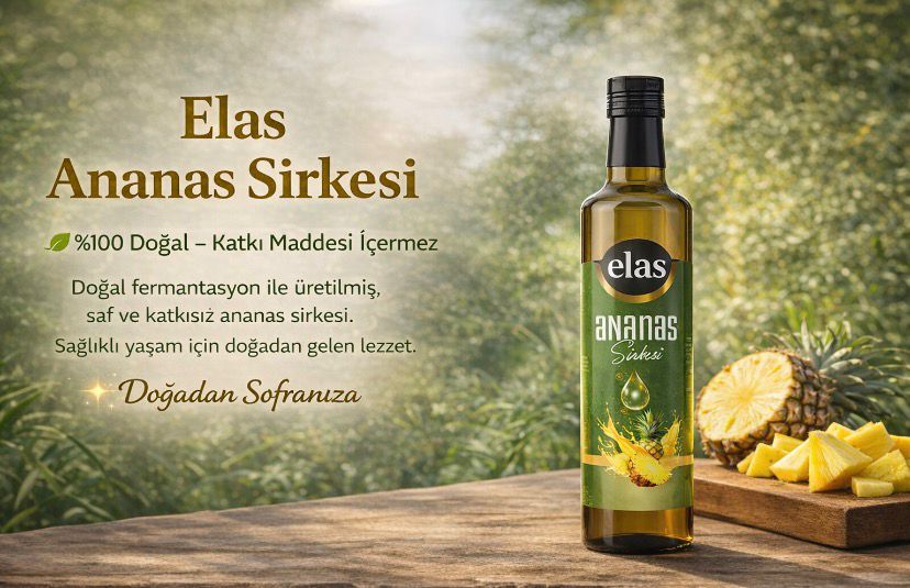 Elas %100 Doğal Fermente Ananas Sirkesi Elas %100 Doğal Fermente Ananas Sirkesi - Görsel 1