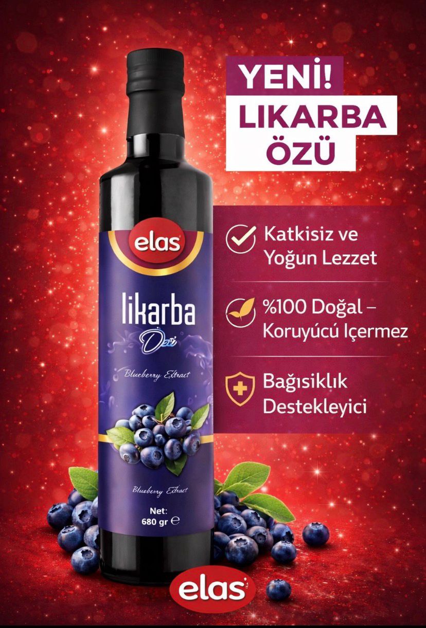 WhatsApp Image 2026-03-09 at 22.11.24 (1) Elas Doğal Likarba (Yaban Mersini) Özü 680 gr - Görsel 1