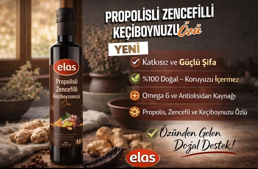 WhatsApp Image 2026-03-09 at 22.18.52 Elas Propolisli Zencefilli Keçiboynuzu Özü - Görsel 1