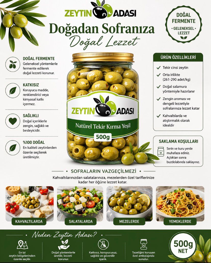 WhatsApp Image 2026-04-18 at 14.12.461 ELAS Naturel Yeni Mahsul Tekir Kırma Zeytin 500 g - Doğal Fermente Katkısız Köy Zeytini - Görsel 1